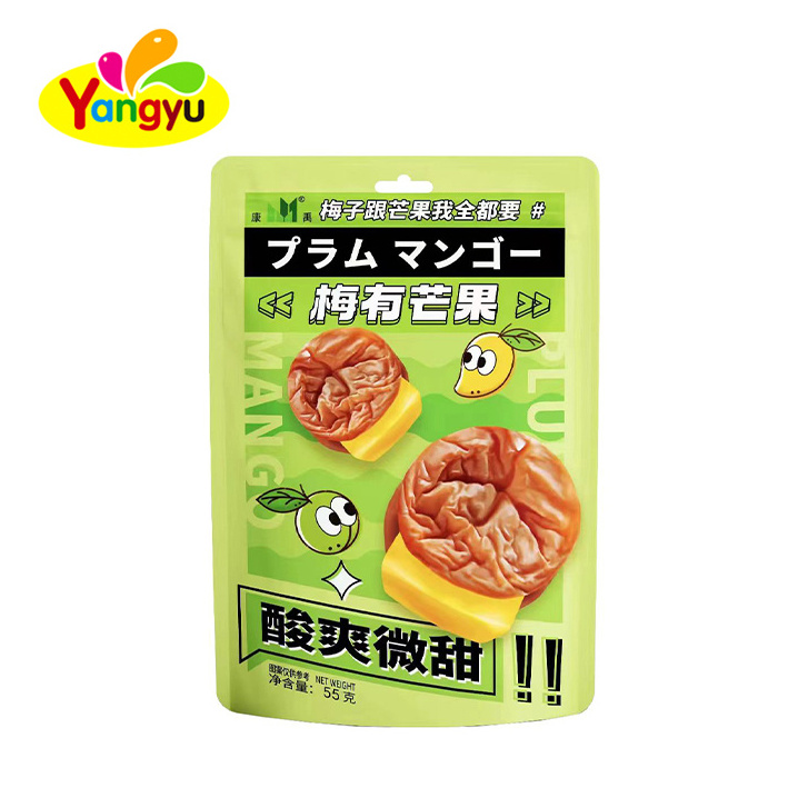 Chinese Plum Candy Sweet and Sour Taste Dried Plums Preserved Dried Prunes with Mango