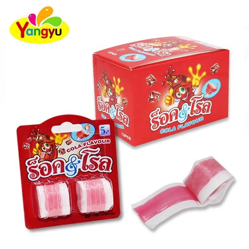 Gummy Roll Supplier 2 In 1 Sweet Fruity Gummy Jelly Fruit Roll Ups Candy