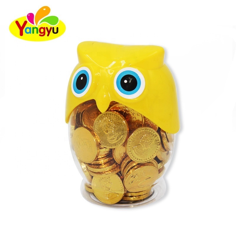 Chocolate Coin Exporter Funny Owl Jar Sweet Chocolate Coin