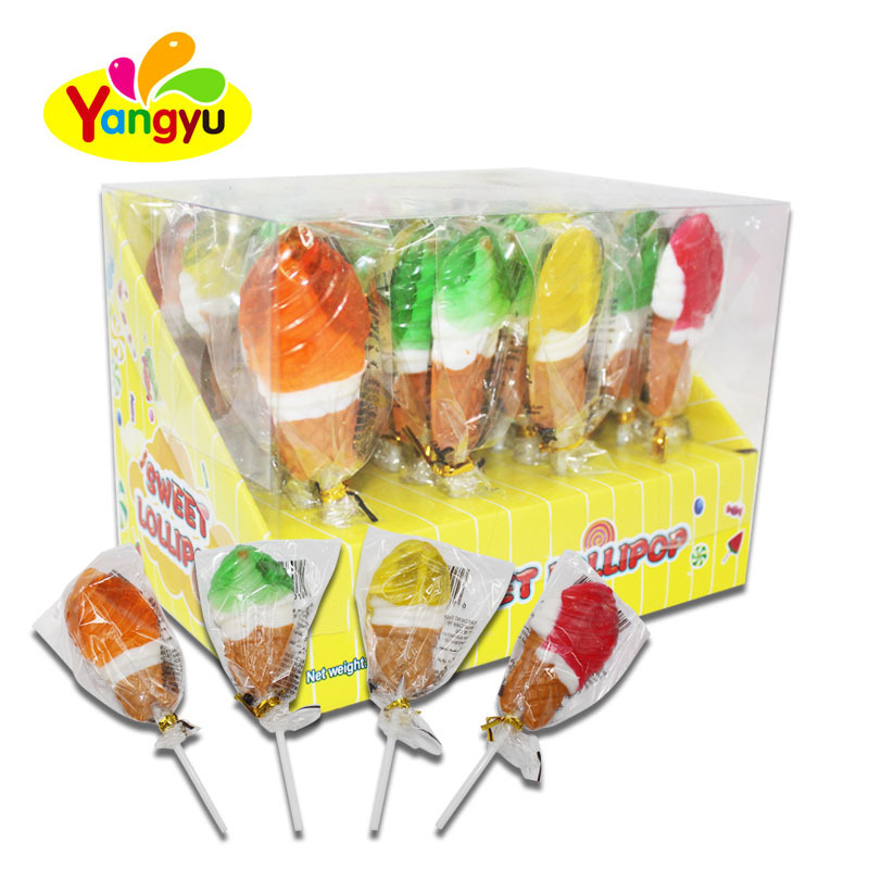 Halal Fruity Ice cream Candy Lollipop Sweets