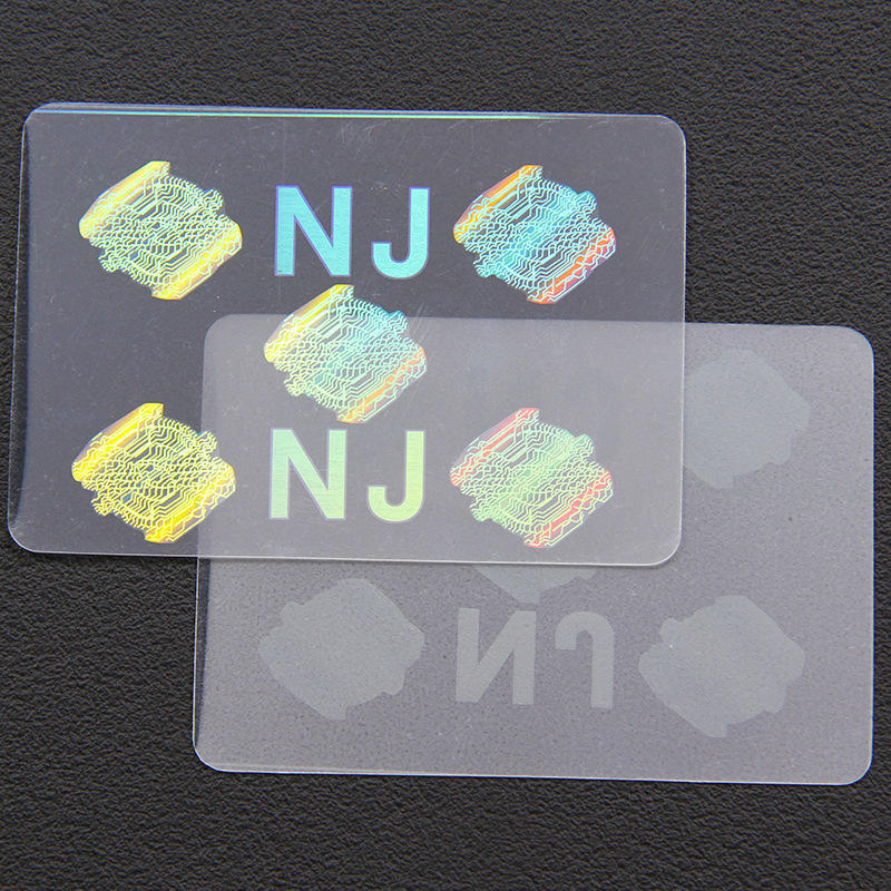 Custom Hologram CR80 PVC Cards Transfer Overlay Film with Sample Test Available