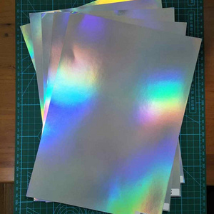 Low MOQ A4 Holographic Eggshell Sticker Paper Sheet Custom Size Blank Vinyl Graffiti Eggshell Hologram Materials