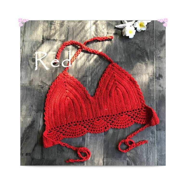 Quality Choice Women'S Handmade Knit Crochet Sexy Bikinis Knitted Crochet Tank Top Swimsuit