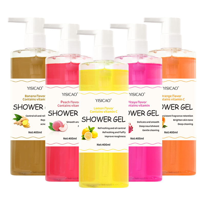 best selling Skin Care Perfumed Liquid Lightening Body Wash VitaminE Glycerin organic whitening body shower gel set