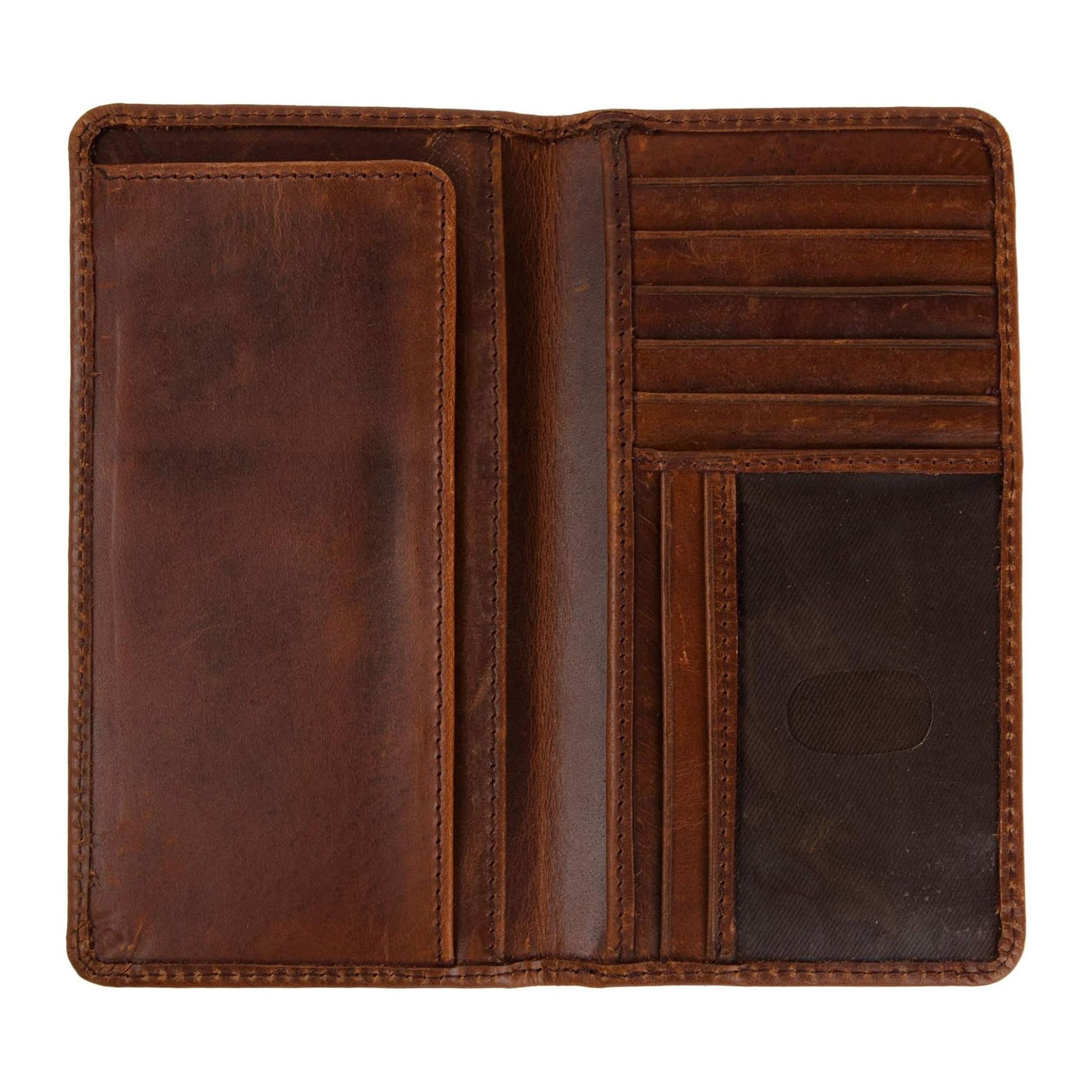 Long Wallet for Men Top Grain Leather checkbook Cover Western Rodeo Wallets for Men.