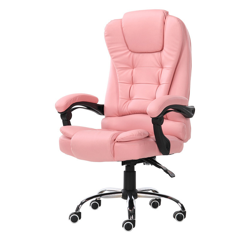 Big And Tall Executive Boss Computer Adjustable Height PU Leather Office Reclining Chair