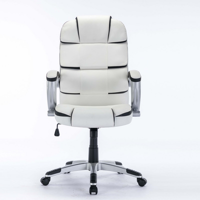 Luxury Big And Tall Executive Leather Swivel White Ergonomic PC Computer Office Chair