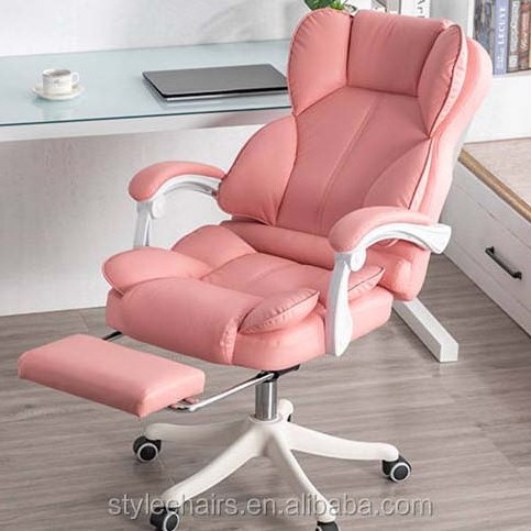 Ergonomic Big And Tall Swivel PC Computer Desk Chairs Armrest High Back Office Chair Leather Executive