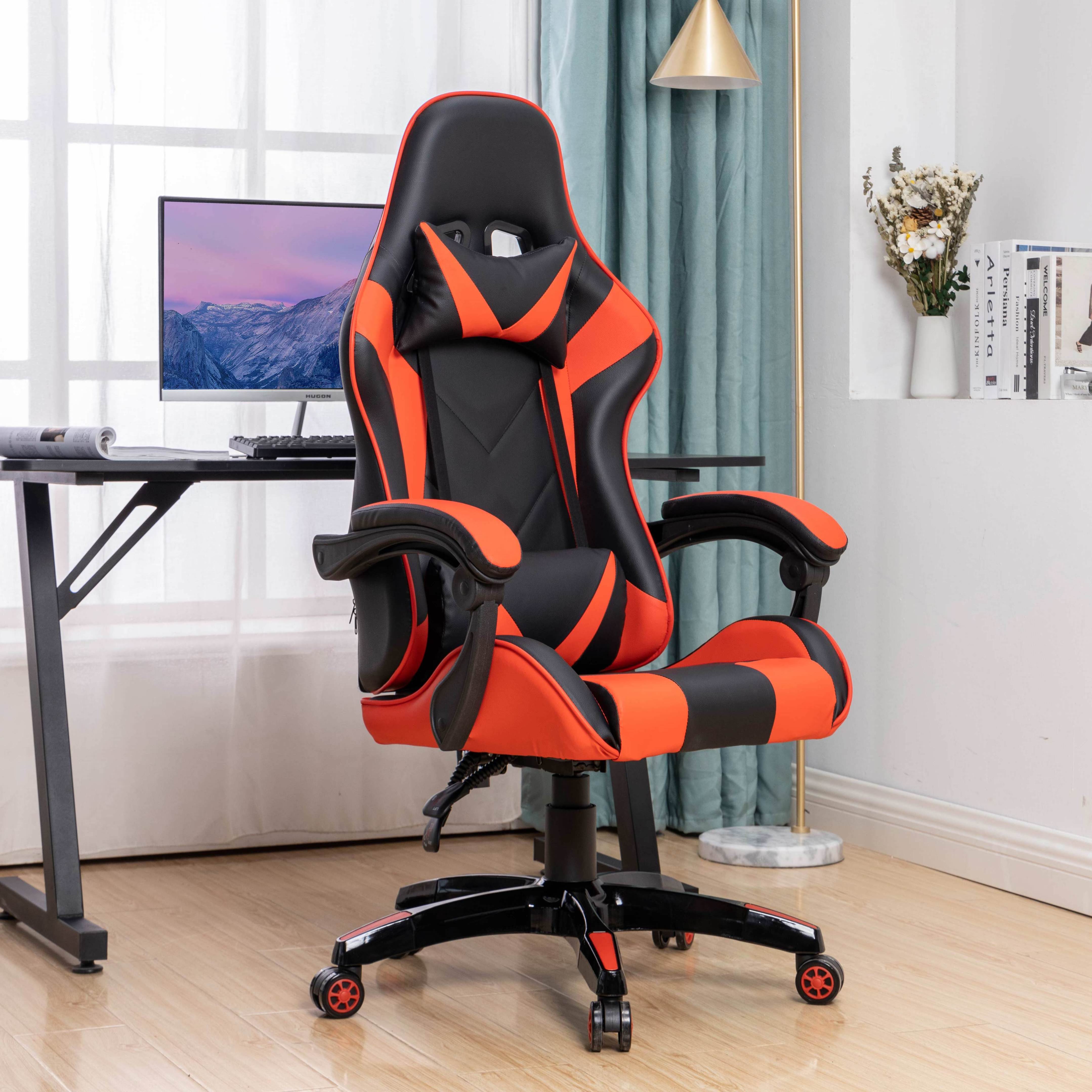 High Quality Height Adjustable 360 Degree Swivel Reclining Comfortable Black PC Gaming Ergonomic Chair