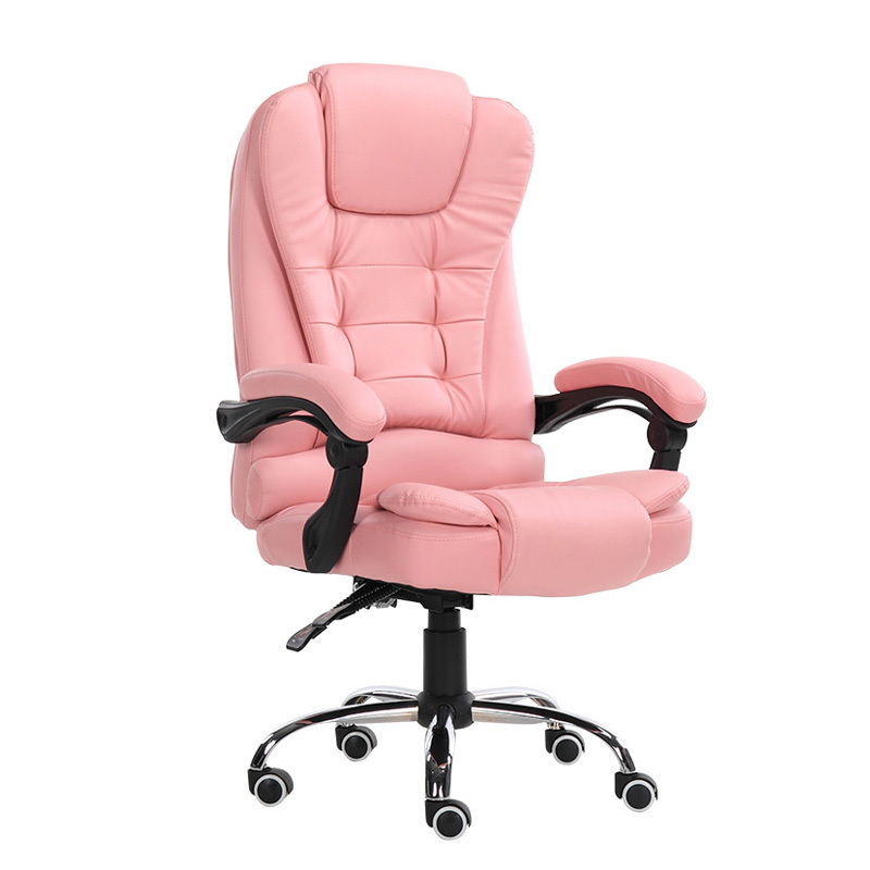 Big And Tall Executive Boss Computer Adjustable Height PU Leather Office Reclining Chair