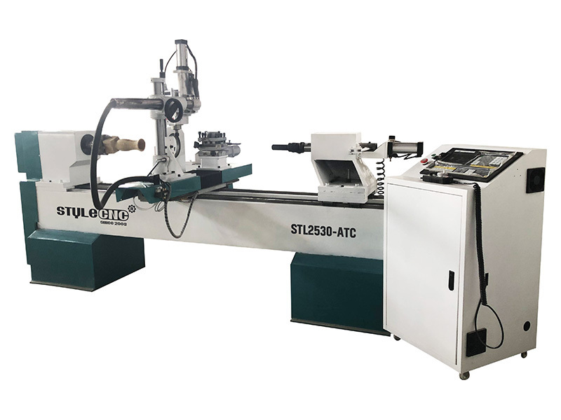 ATC CNC Wood Lathe with Automatic Tool Changer