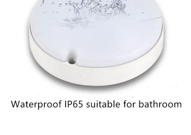 round bathroom waterproof ip65 ceiling light 170mm 18w