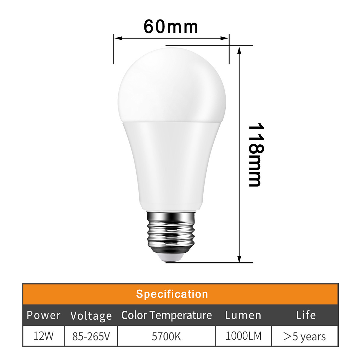 e27 dark sensor light sensor led bulb 5w 7w 9w 12w ac85-265v