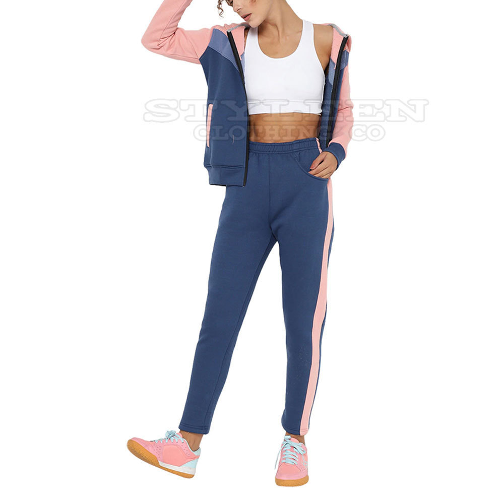 Jogging Gym Wear Hoodies And Joggers 2 Pcs Womens Tracksuit Custom Tracksuit Athletic Sweat Suits Casual Running Tracksuit