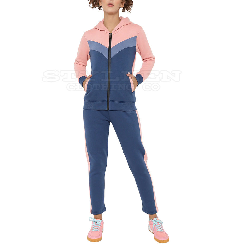 Jogging Gym Wear Hoodies And Joggers 2 Pcs Womens Tracksuit Custom Tracksuit Athletic Sweat Suits Casual Running Tracksuit