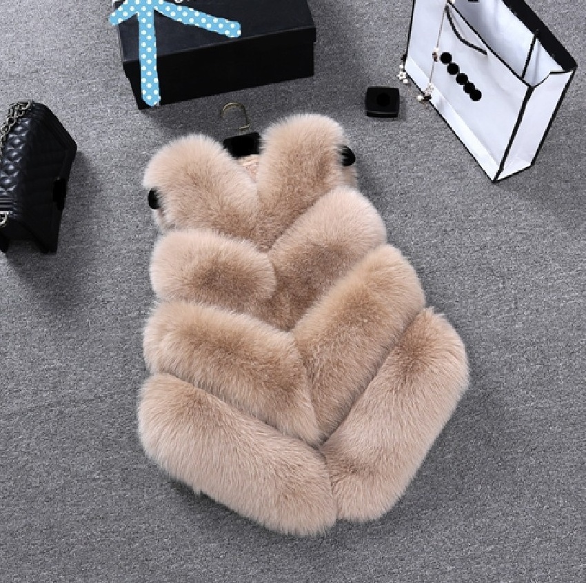 Wholdsaler Fake Fox Fur Vest & Gilet For Lady Women Faux Fur Waistcoat Girl Pink Black XXXL