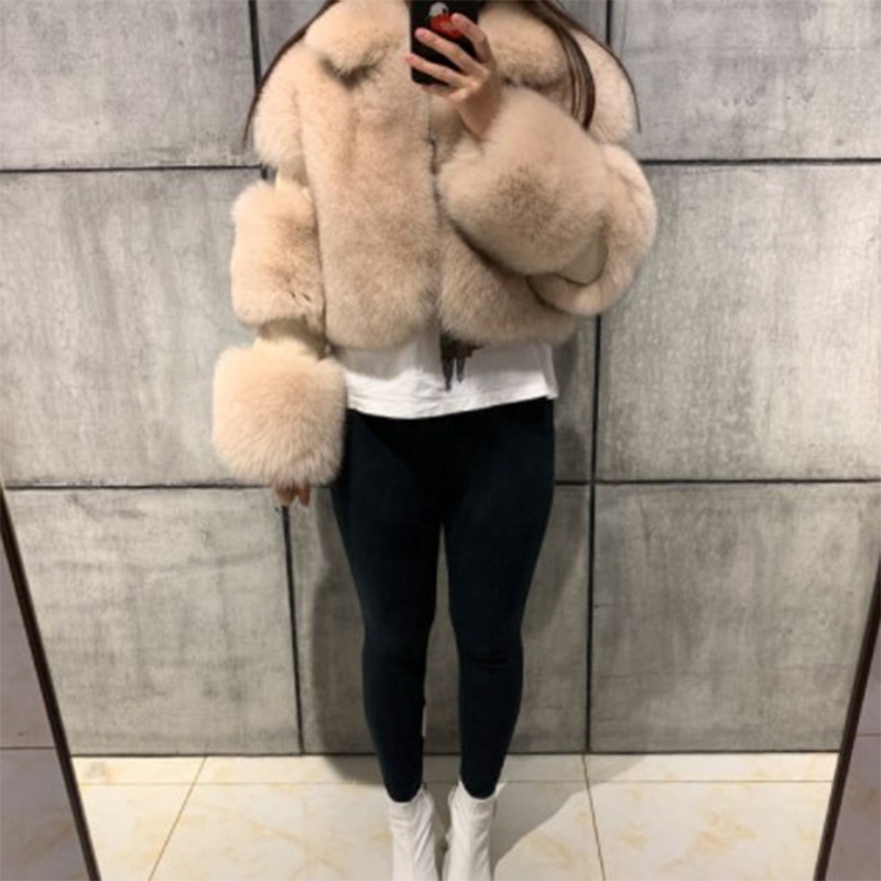 Wholesale Ladies Winter Fake faux fur  Women Faux Fox Fur Coats Trendy multi-colored fur clothes  customs Plus Size Women's coat