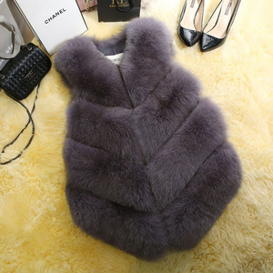 Wholdsaler Fake Fox Fur Vest & Gilet For Lady Women Faux Fur Waistcoat Girl Pink Black XXXL