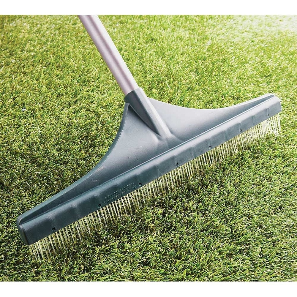 2020 Hot Home Jardin Garten Garden Lightweight Telescopic Steel Handle Brush Rake for artificial grass