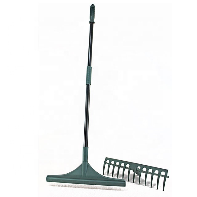 2021 New Home Garden Garten Jardin 2 in 1 artificial turf grass brush and rake kit