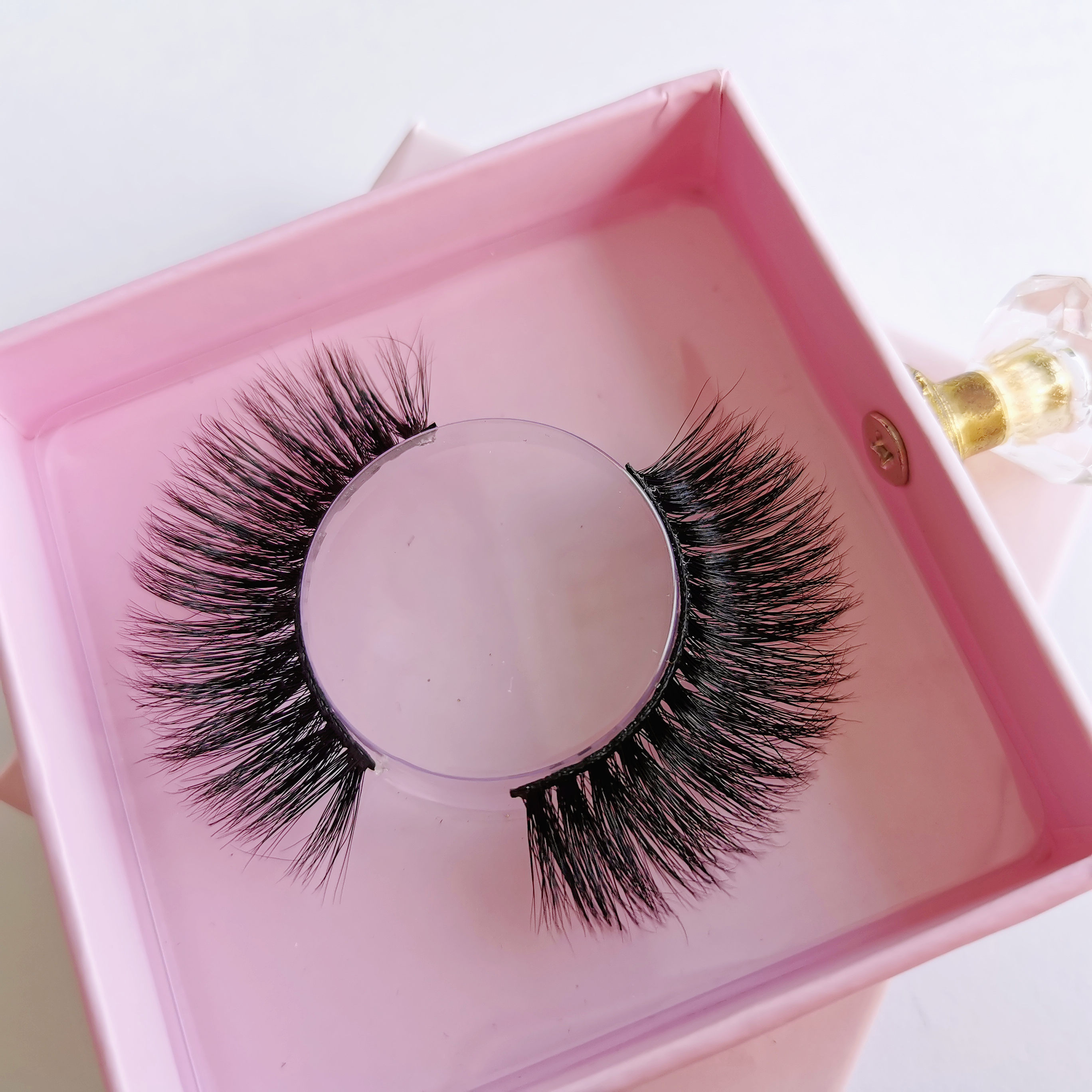 Private Label Reusable Self Adhesive Eyelashes Silk Lashes Faux Mink Lashes Strip Eyelashes False Eyelash