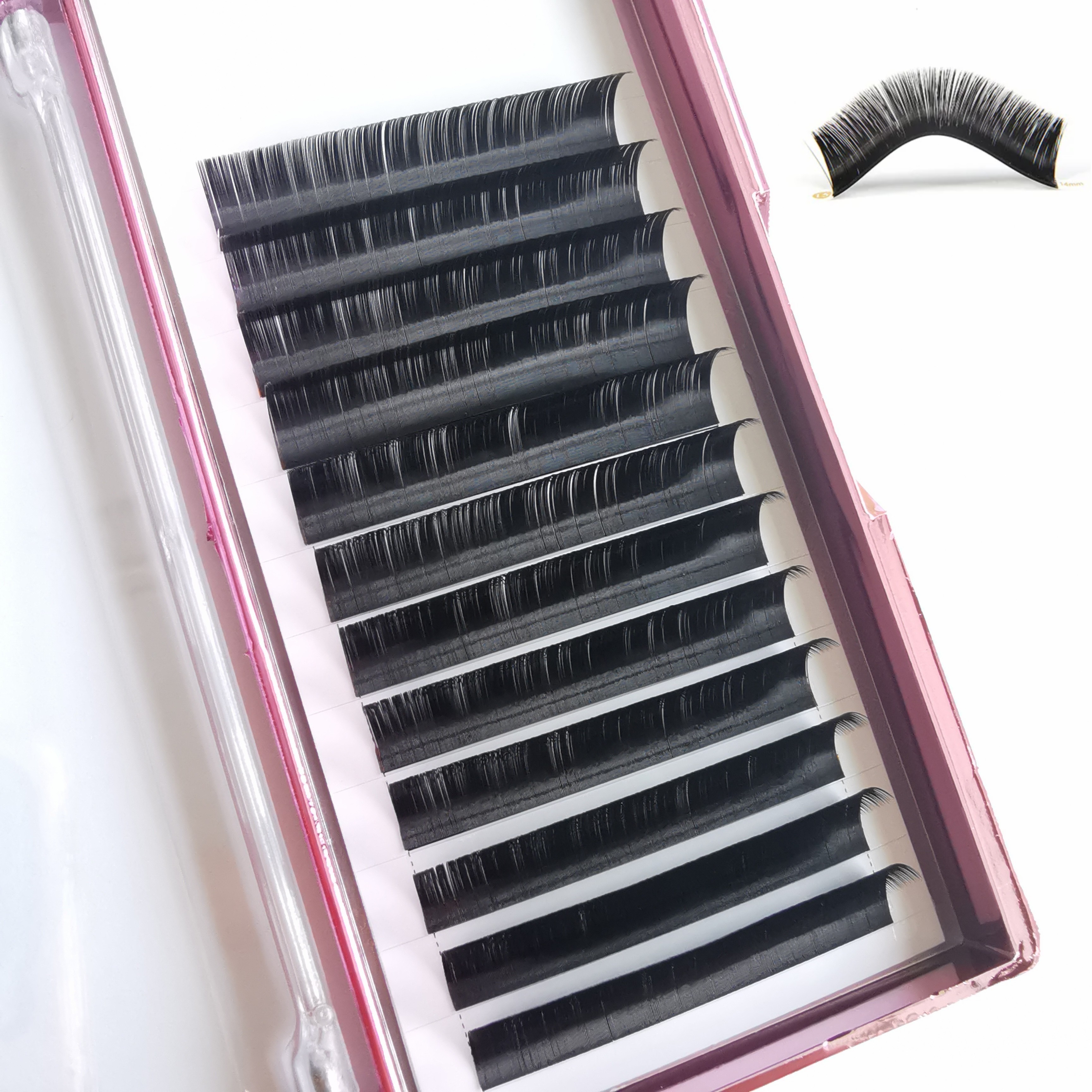 Soft eyelashes private label wholesale mink lashes  individual eyelash extensions tray eyelashes