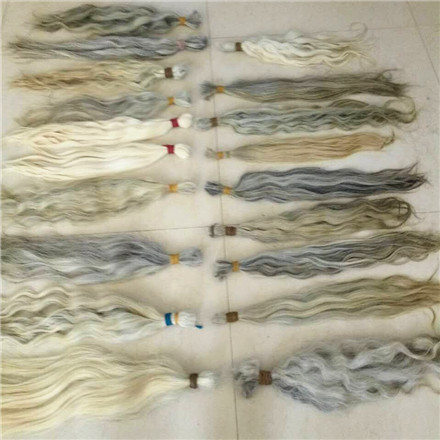 best quality nature grey hair bulk/grey human hair weaving/braid