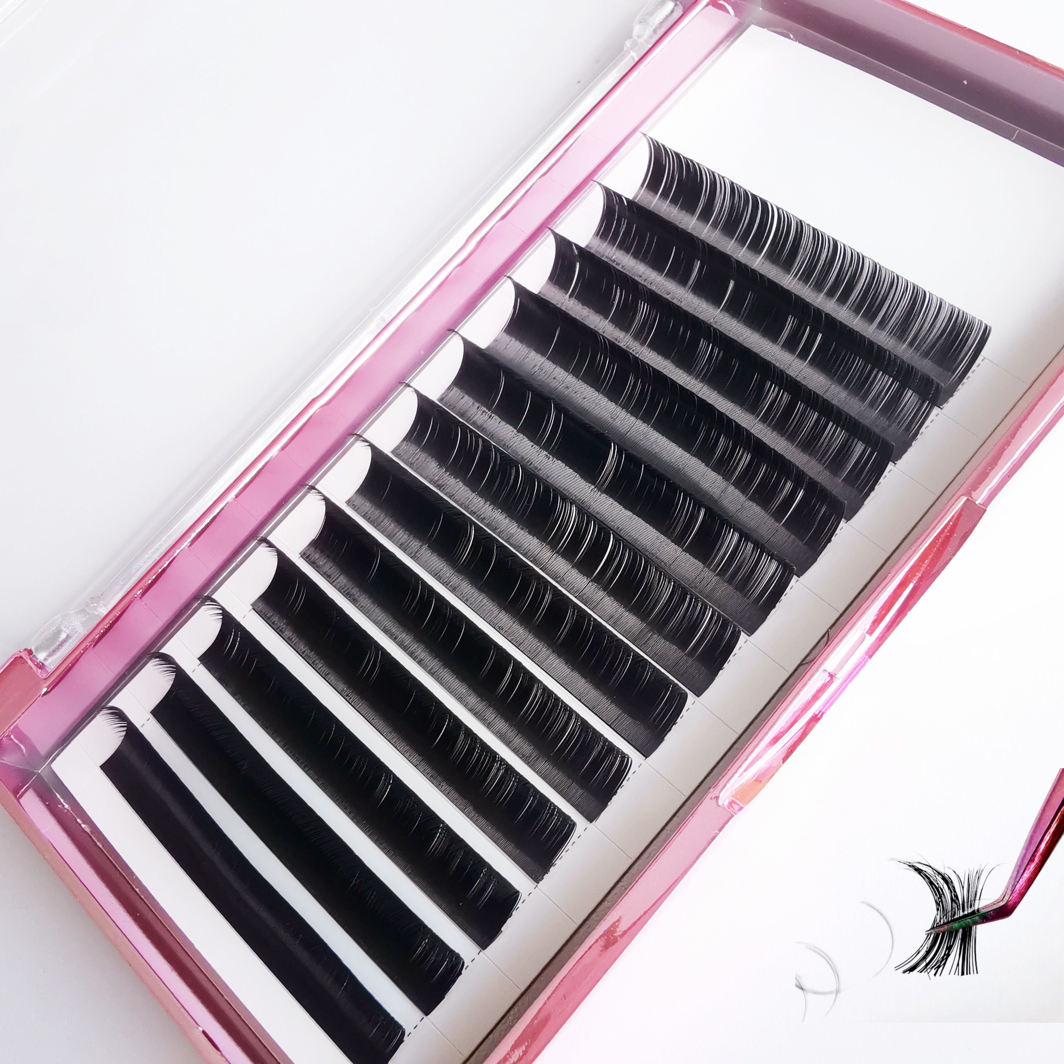 Soft eyelashes private label wholesale mink lashes  individual eyelash extensions tray eyelashes