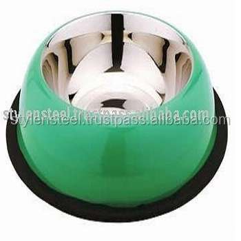 Colored Anti Skid Bowl Side Belly Pet Bowl Stainless Steel Pet Bowl Low Price Small Animal Dog And Cat Pet Feeder