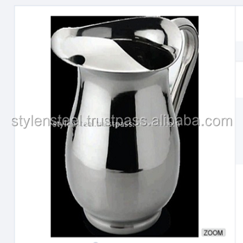 Diamond Jug Water Pitcher Stainless Steel Water Jug Classic Single Wall Drinking Stainless Steel Water Jug