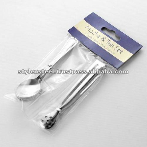 Tea Bag Tongs Tea Bag Squeezer Tong & Soon Set Stainless Steel Kitchen Accessories Kitchen Tongs Tea Tools Stainless Steel