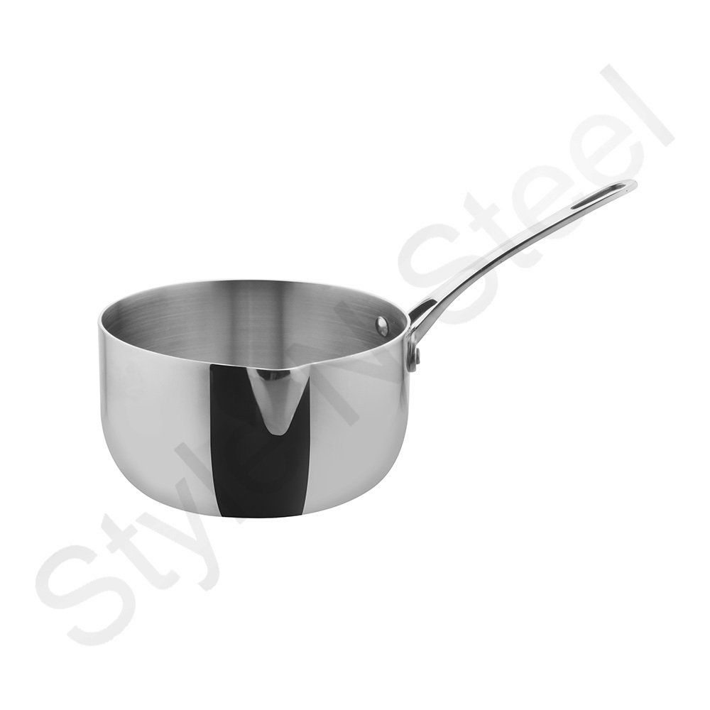 Butter Melting Pot Milk Pan With Cover Stainless Steel Triply Coffee Milk Warmer With Cover at wholesale price