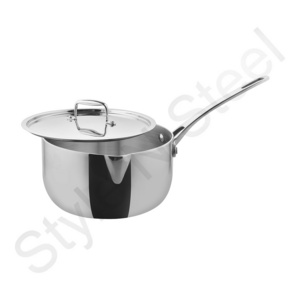 Butter Melting Pot Milk Pan With Cover Stainless Steel Triply Coffee Milk Warmer With Cover at wholesale price