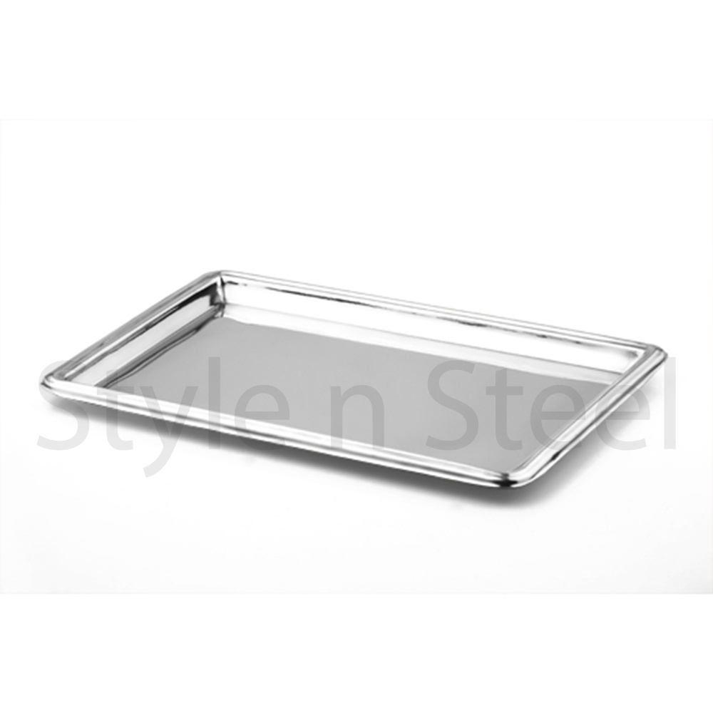 Dinnerware Rectangular Serving Tray Stainless Steel dinner set Charger plates disposable plates serving tray plates sets