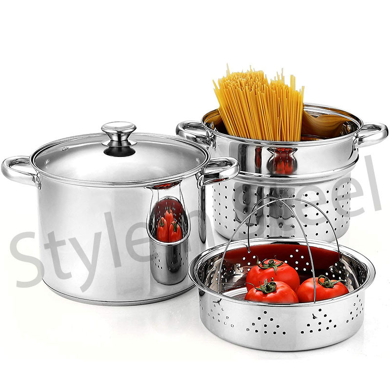 Stainless Steel Steamer Pot Cookware Set Stainless Steel 4 pcs Steamer Set Stainless Steel Cookware Steamer