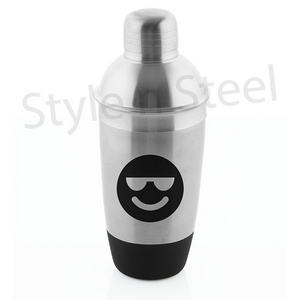 Stainless Steel Food Grade Cocktail shaker Deluxe with Print Black Cocktail Shaker Black Bartender Shaker Bottle Kit