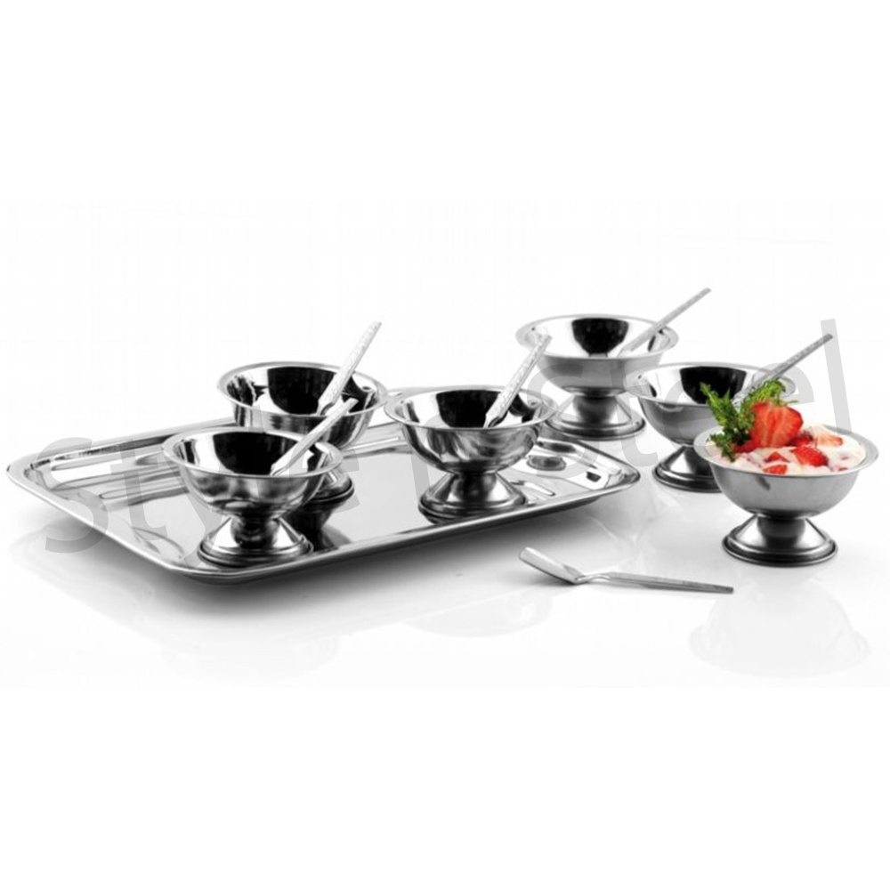 Ice Cream Bowl Perfect For Mixing Serving Ice Cream Set 13 Pcs Stainless Steel  Custom Non-Slip Unbreakable steel