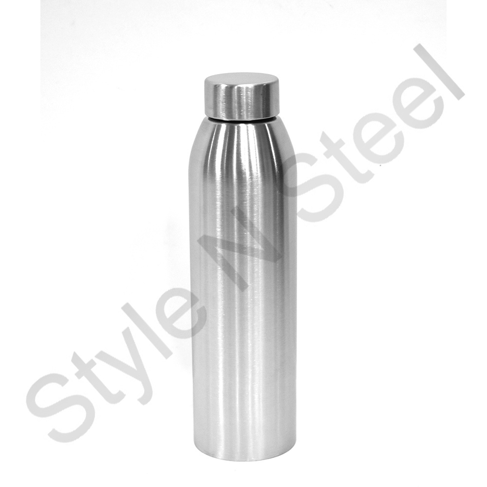 Stainless Steel Single Wall Cello Water Bottle Plain Drinking Water Bottle With Motivational Time Marker