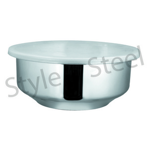 Stainless With Lid Wholesale Dinnerware Homeware Bowl Set Conical Base Lid Bowl Stainless Steel Bowl Lid Base