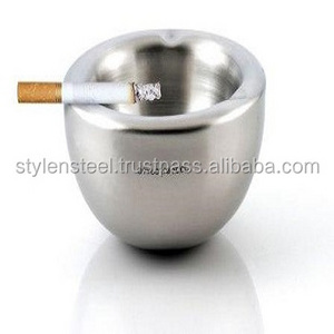 Stainless Steel Ash Tray Double Wall Ashtray Stainless Steel Outdoor Ashtray Cigar Ashtray Tabletop Round