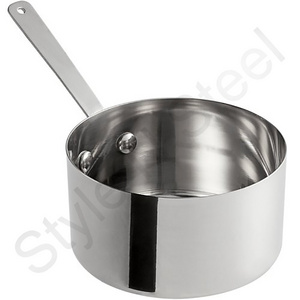 Factory Sales Metal Triply Stainless Steel Fry Pans Cookware Non Stick Frypan with handle Home Mini Serving Sauce Pan