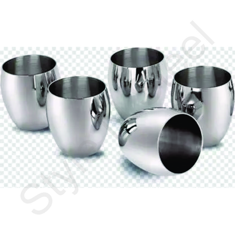 Wine Malt glass stainless steel Accessories Unbreakable Wholesale Stainless Steel Glass Set 6 Pieces 150 ml