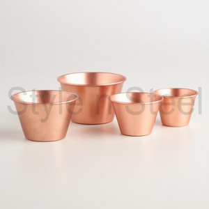 Sauce Jam Cup With Copper Color Stainless Steel Kitchen Utensils Conical Sauce Cup Jam Cup at wholesale price