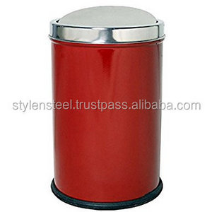 Swing Bins Dustbin Garbage Can Stainless Steel Trash Can Multifunction Waste Bin dustbin thin lid metal pedal bin