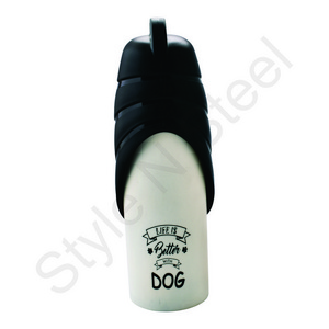 Supplies Portable Dog Travel steel Pet Water Bottle white Color Printed Fin Pet Bottle 750 ml Pet water bottle stainless steel