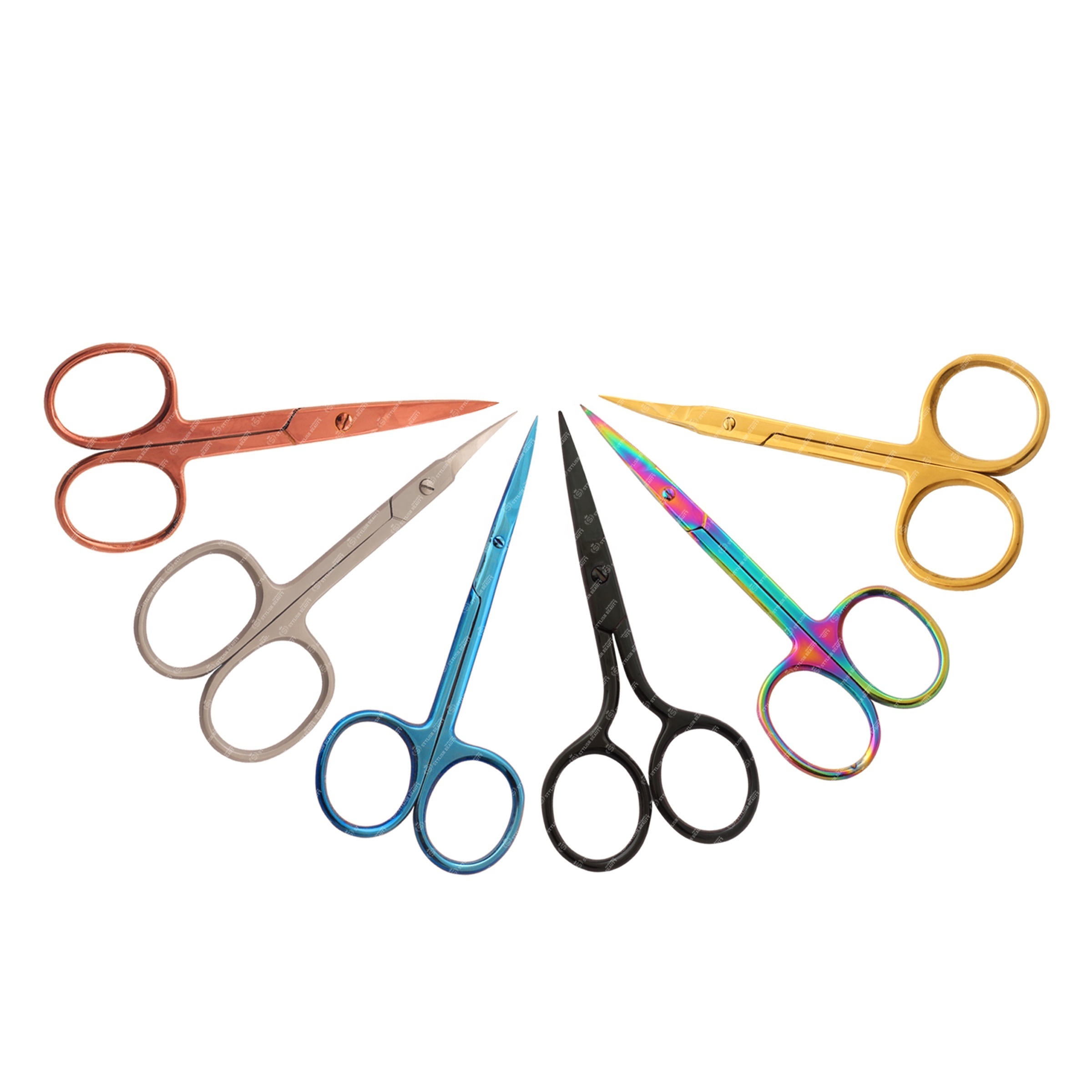 Private Label  Top Selling  Eyelash Extension Spring Scissors  Stainless Steel With 1 Piece Card Box Packing