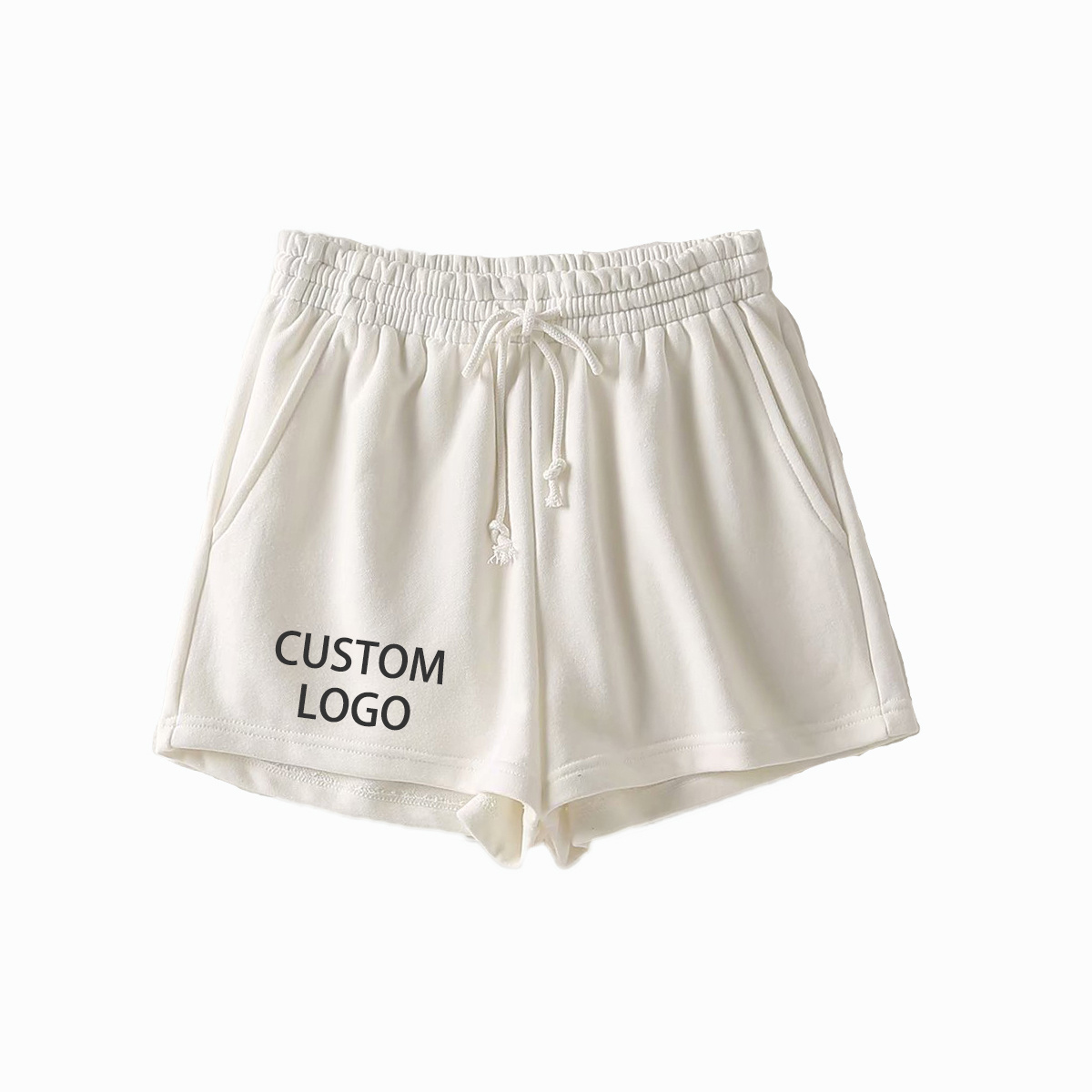 Summer Hotpants Women White Terry Cloth Cotton Custom Boy Shorts Panties for Women