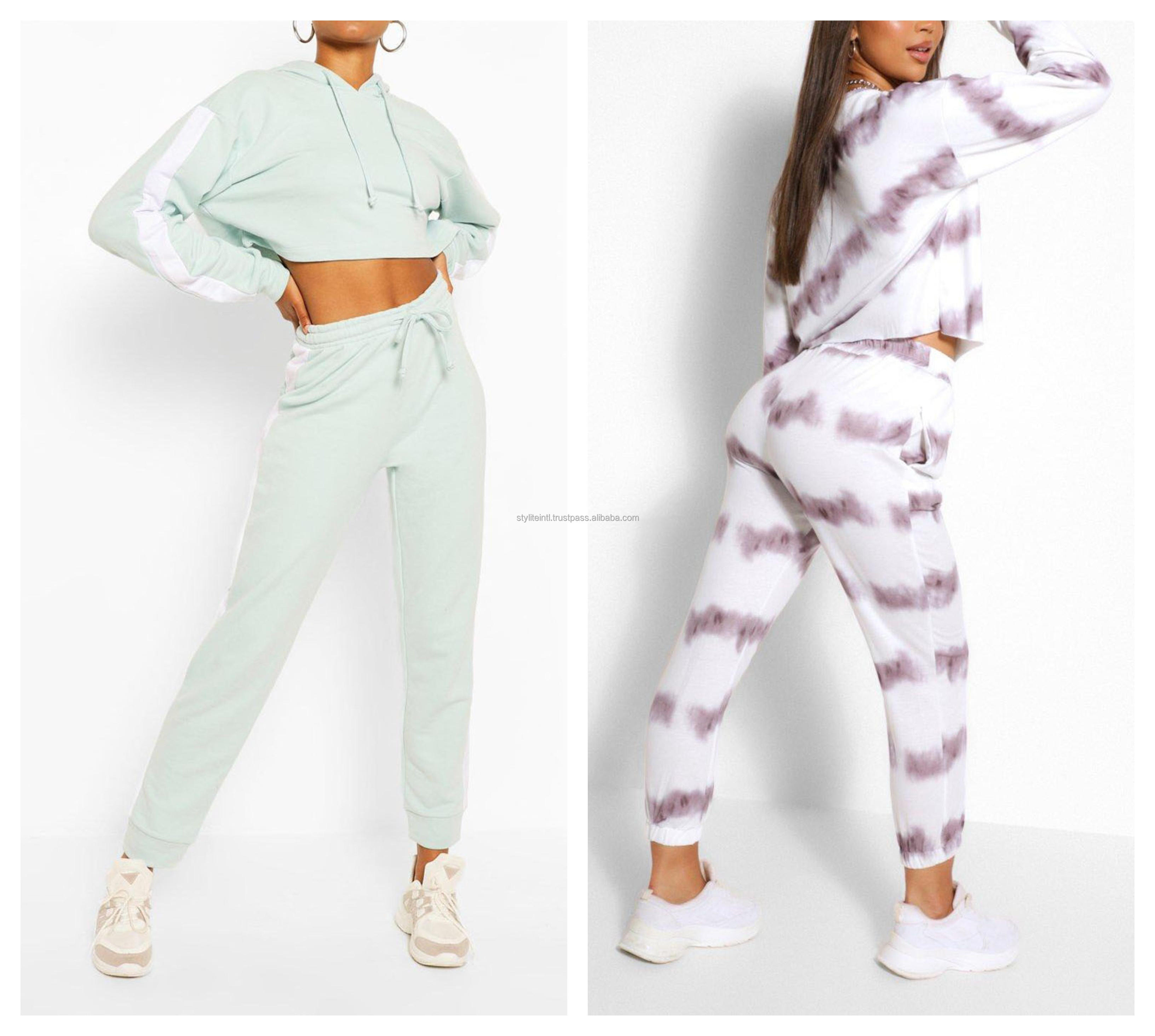 LOGO Tracksuits Two Piece pants Set Women Pink Letter Print Sport Casual Outfits Zip Sweatshirt Top + Pants Set Women Sweat Suit