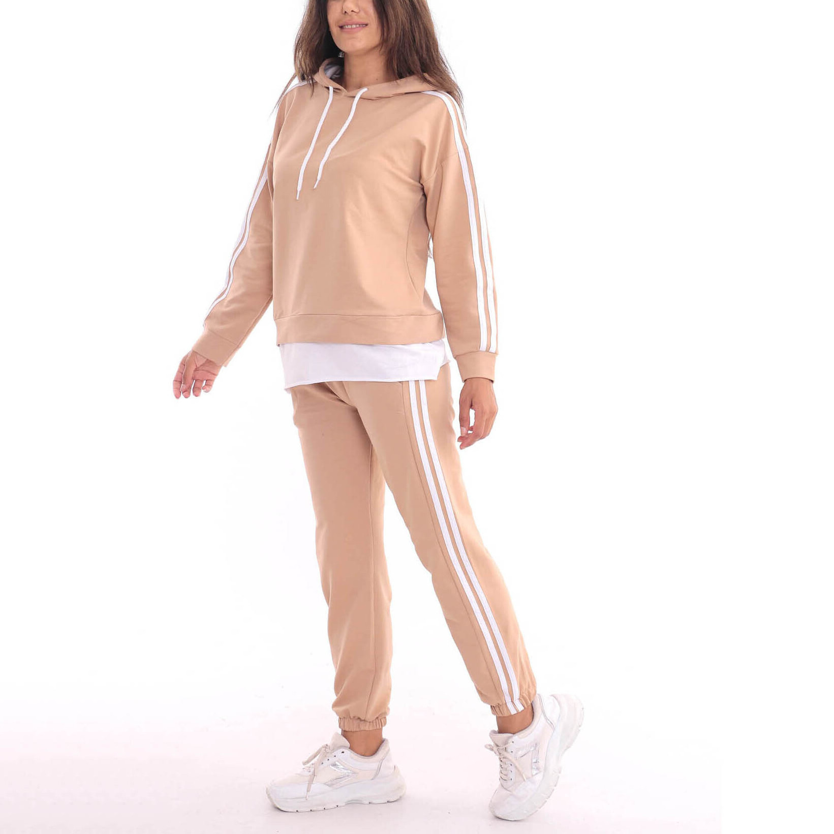 LOGO Tracksuits Two Piece pants Set Women Pink Letter Print Sport Casual Outfits Zip Sweatshirt Top + Pants Set Women Sweat Suit