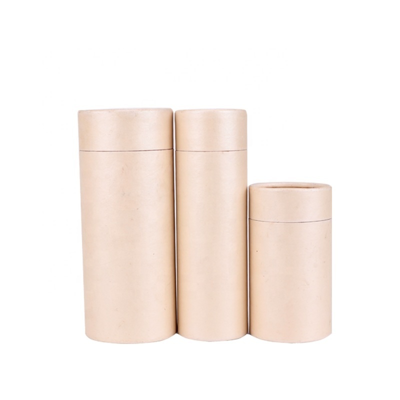 Manufacturer cylinder kraft paper cardboard tube packaging for face cream jar